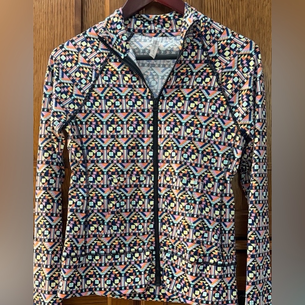Threads 4 Thought Aztec Print Full Zip Jacket Geometric Sustainable EcoFriendly